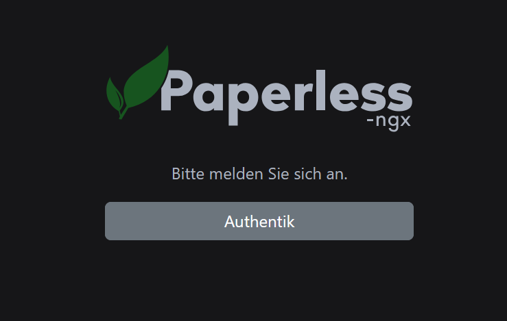 Paperless Screenshot mit SSO